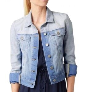Paige Denim Jacket Ombré Color Block